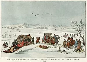 Images Dated 16th September 2016: Louth mail in snow 1836