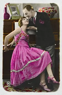 Fabulous Prints: Love at the piano / postcard