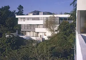 Modernist Prints: The Lovell House or Lovell Health House - Los Feliz neighborhood of LA, California