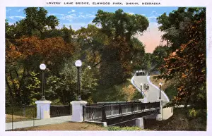 Omaha Prints: Lovers Lane Bridge, Elmwood Park, Omaha, Nebraska, USA