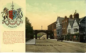 Chester Prints: Lower Bridge Street & Bridge Gate, Chester, England