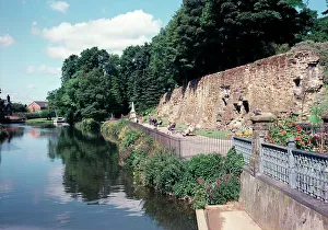 Tonbridge Prints: Lower Castle Terrace and River Medway, Tonbridge