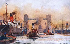 Cityscape Prints: The Lower Pool - River Thames, London