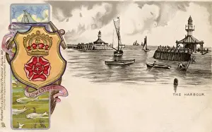 Lowestoft, Suffolk - Town Crest and The Harbour