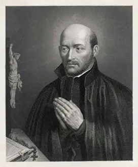 Prayer Prints: Loyola Praying / Holl