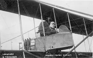 Trenchard Prints: Lt Arthur Longmore, Hugh Trenchard - Maurice Farman Biplane