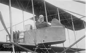 Lt Arthur Longmore in a Maurice Farman Biplane