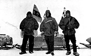 Ready Collection: Lt. Shackleton, Captain Scott and Dr. Wilson, Antarctica, 19