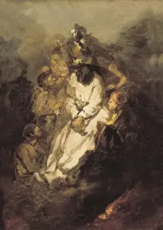 De L Prints: LUCAS VELAZQUEZ, Eugenio (1817-1870). The garrotted