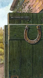 Nailed Prints: Lucky Horseshoe on Door