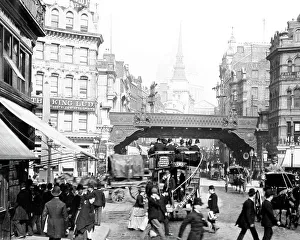 Ludgate Prints: Ludgate Circus, London, Victorian period