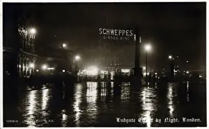 Ludgate Circus by night, London