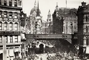 Ludgate Circus and St Pauls Cathedral, London