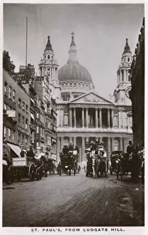 Ludgate Hill, London - View toward St. Pauls Cathedral