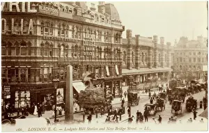 Ludgate Prints: Ludgate Hill Station and New Bridge Street