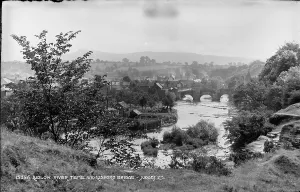 Ludlow Prints: Ludlow and the River Teme with Ludford Bridge