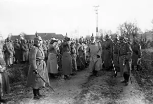 Bavarian Prints: Ludwig III of Bavaria visiting troops, Comines, France