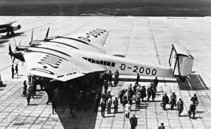 Lufthansa Prints: Lufthansa Junkers G-38 Airliner Parked