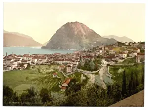 Lugano Prints: Lugano, from Massagno, Tessin, Switzerland