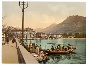 Lugano Prints: Lugano, on the quay, Tessin, Switzerland