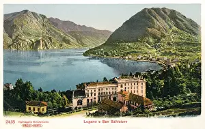 Salvatore Prints: Lugano and San Salvatore mountain, Switzerland