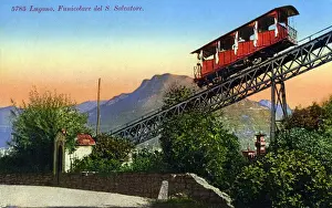 Rack Prints: Lugano, Switzerland - Monte San Salvatore funicular