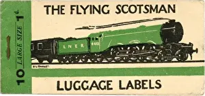 Scotsman Prints: Luggage label design, The Flying Scotsman