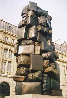 Court Yard Prints: Luggage Sculpture Paris