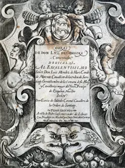 Siglo Prints: Luis de Go?ngora (1561 1627). Spanish lyric poet. Works o