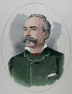 Luis Jimenez Aranda (1845-1928). Spanish painter. Engraving