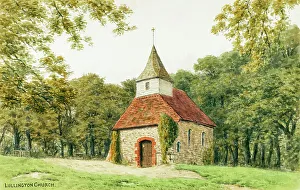 Alfriston Prints: Lullington Church, Alfriston, Sussex