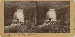 Lumbs Bridge and Falls (Original bridge, washed away 1901)
