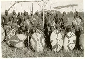 Images Dated 20th September 2018: Lumbwa Spearmen, Eastern Kenya, East Africa