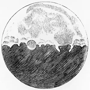 Lunar Prints: Lunar surface sketched by Galileo