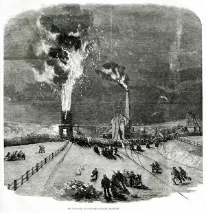 Disasters Collection: Lung Hill Colliery explosion 1857