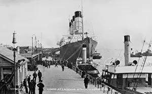 Oceanic Prints: The Lusitania at landing stage, Liverpool