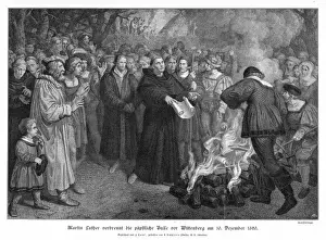 Domini Prints: Luther Burns Bull 1520
