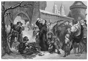 Wittenberg Prints: Luther burns the Papal Bull 1520
