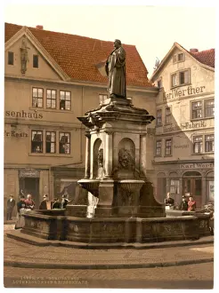 Luther Fountain at Riesenhaus, Nordhausen, Thuringia, German