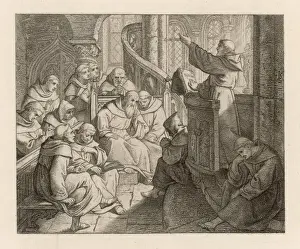 1508 Prints: Luther Gives Sermon