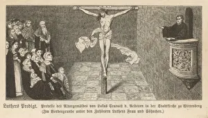 1546 Prints: Luther Preaches