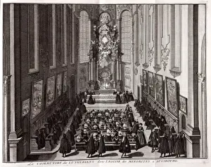 Communion Prints: Lutheran Christians celebrating Communion