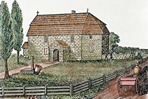 Lutheran Church. Built in 1743. Trappe. United States. Ninet Lutheran Church. Built in 1743. Trappe. United States. Ninet
