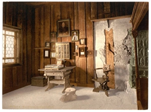 Thuringia Gallery: Luthers study, Wartburg, Thuringia, Germany