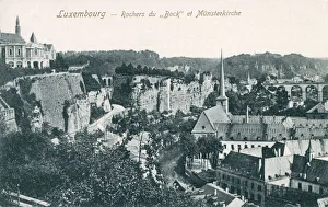 Rocky Prints: Luxembourg - The Bock and Church of Saint John in Grund