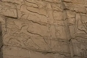 Chariot Prints: Luxor Temple. Battle of Kadesh. Relief. Detail. Egypt