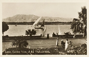 Amun Gallery: Luxor Temple Complex - View of the Theban Hills