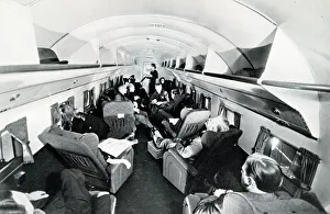 Luxury interior of American Sky Lounge Main Airliner