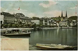 Lucerne Prints: Luzern, Switzerland - the Schweizerhofquai