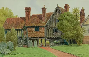Churchyard Prints: Lych Gate viewed from churchyard, Penshurst, Kent